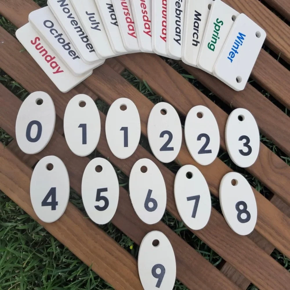 Wooden Calendar - Cream